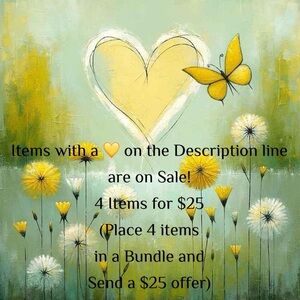 💛💛💛 Items with a 💛 are 4 items for $25 💛💛💛